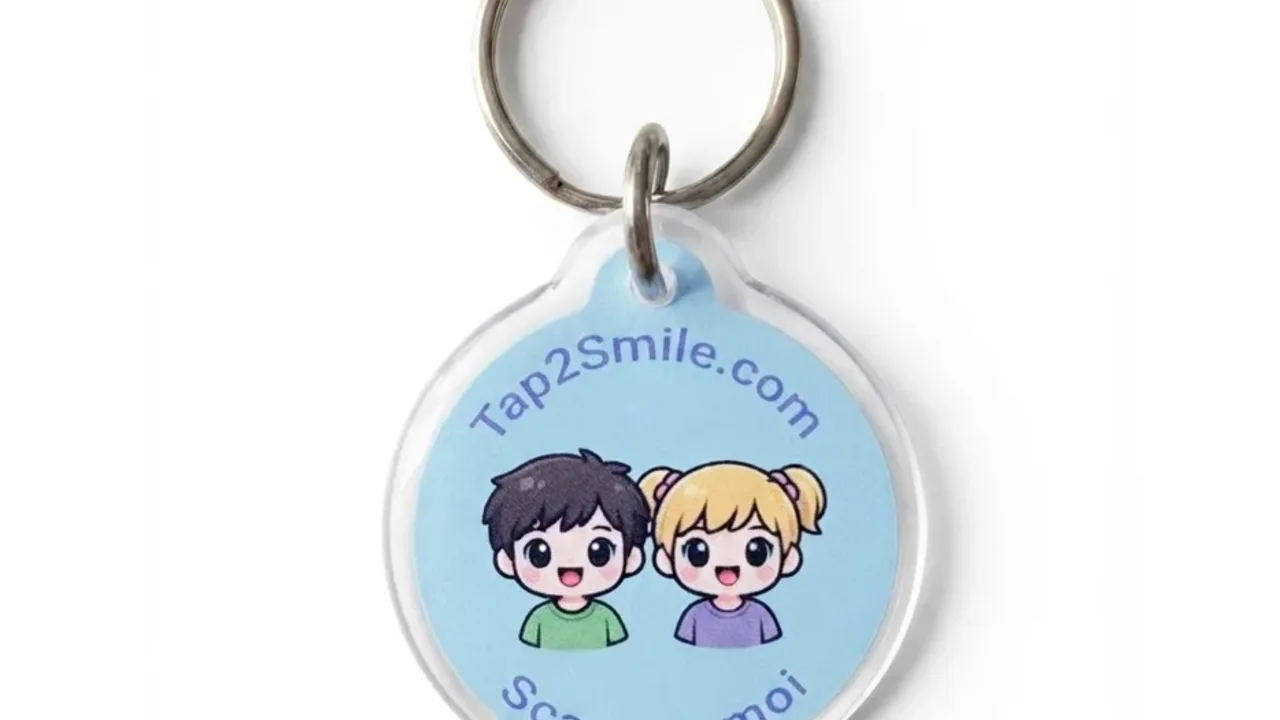 Tag connecté Tap2Smile pour cartable d'enfant
